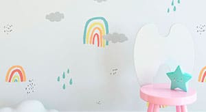 imagen de papel pintado infantil de arcoíris